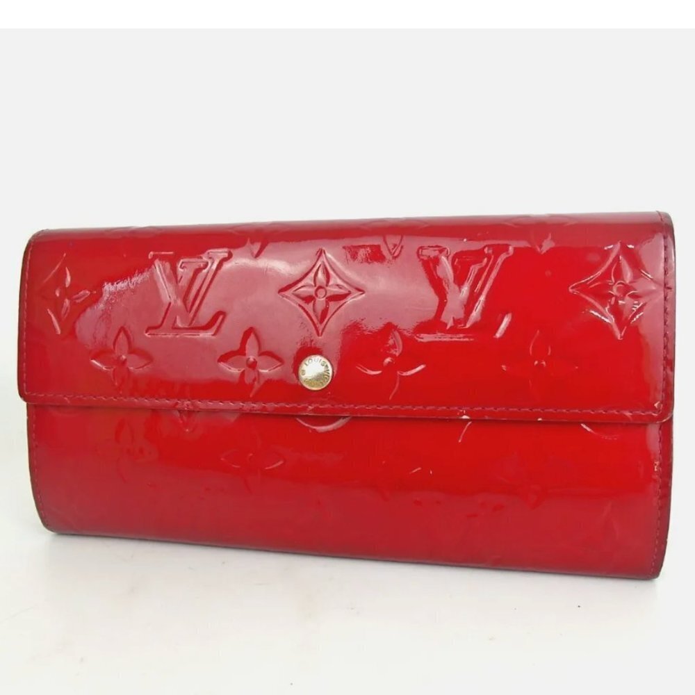 Sold! LOUIS VUITTON Vernis Portefeiulle Sarah wallet oversized contintental - Picture 1 of 13